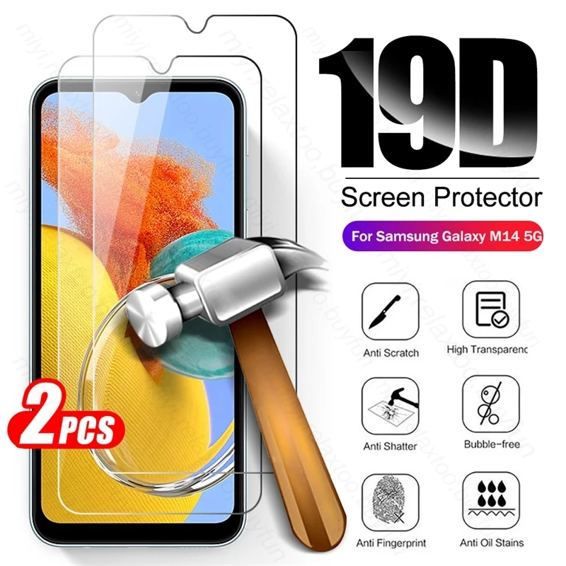 2PCS 9H Premium Tempered Glass For Samsung Galaxy M14 M 14 5G 2023 SM-M146B 6.6