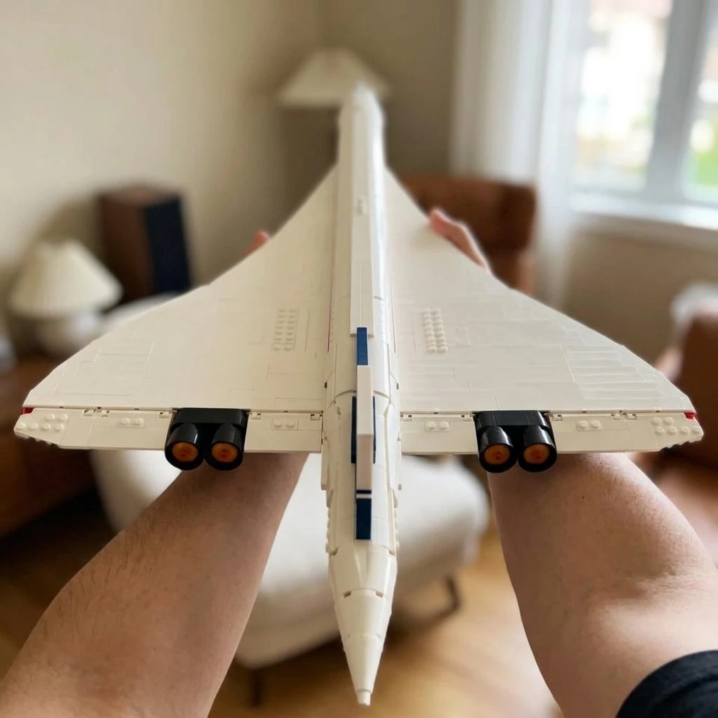 

Набор строительных блоков для сборки модели сверхзвукового пассажирского самолета, 2083 детали, классический авиационный конструктор, развивающий набор для самостоятельной сборки космического самолета