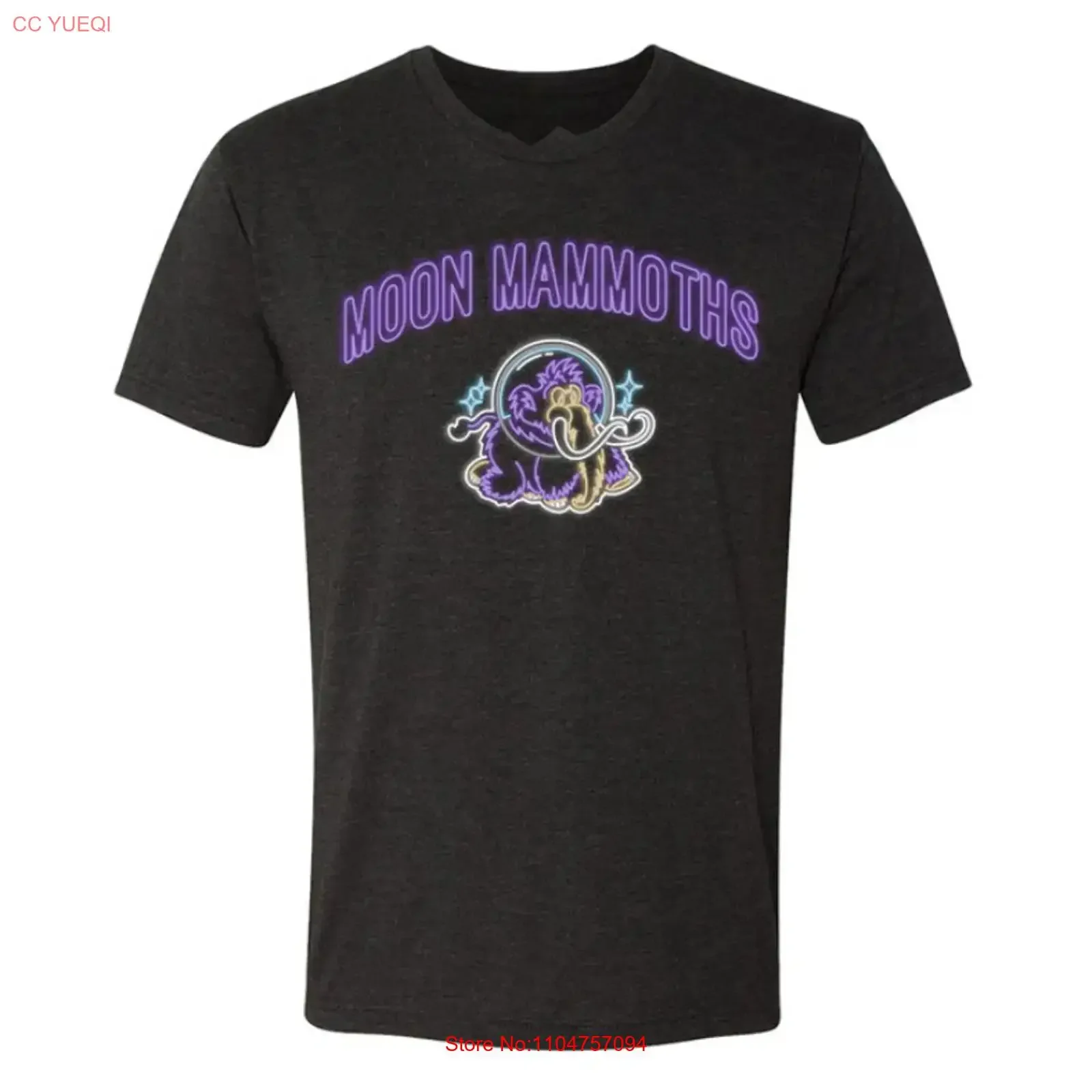 Футболка унисекс Erie Seawolves 108 Moon Mammoths Neon, винтажная, с эффектом потертости, комфортная, дизайнерская, слегка мягкая, повседневная, универсальная