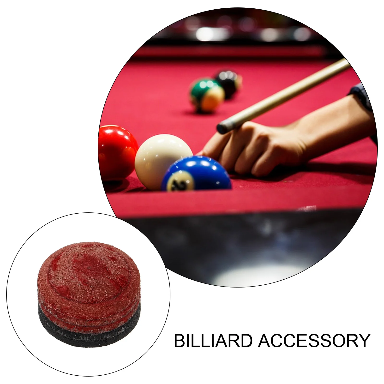 

12mm Red Pool Cue Billiard Tip Durable Wear Resistant Easy Install Beginner Professional Game Repair Solid Hit Pool