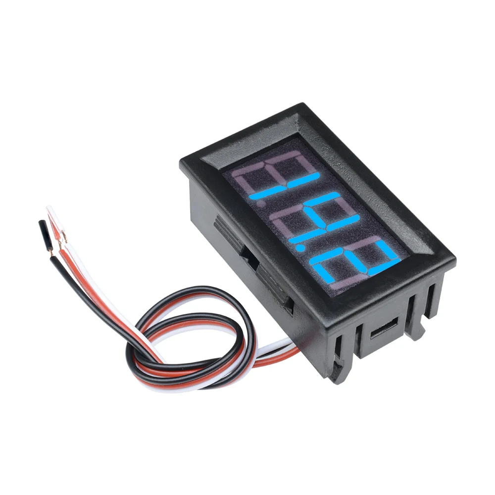 0.56 "Led Digitale Voltmeter Dc 0-30V Digitale Voltmeter Spanningspaneel Meter Rood/Blauw/Groen Voor Elektromobiel Motorfiets Auto