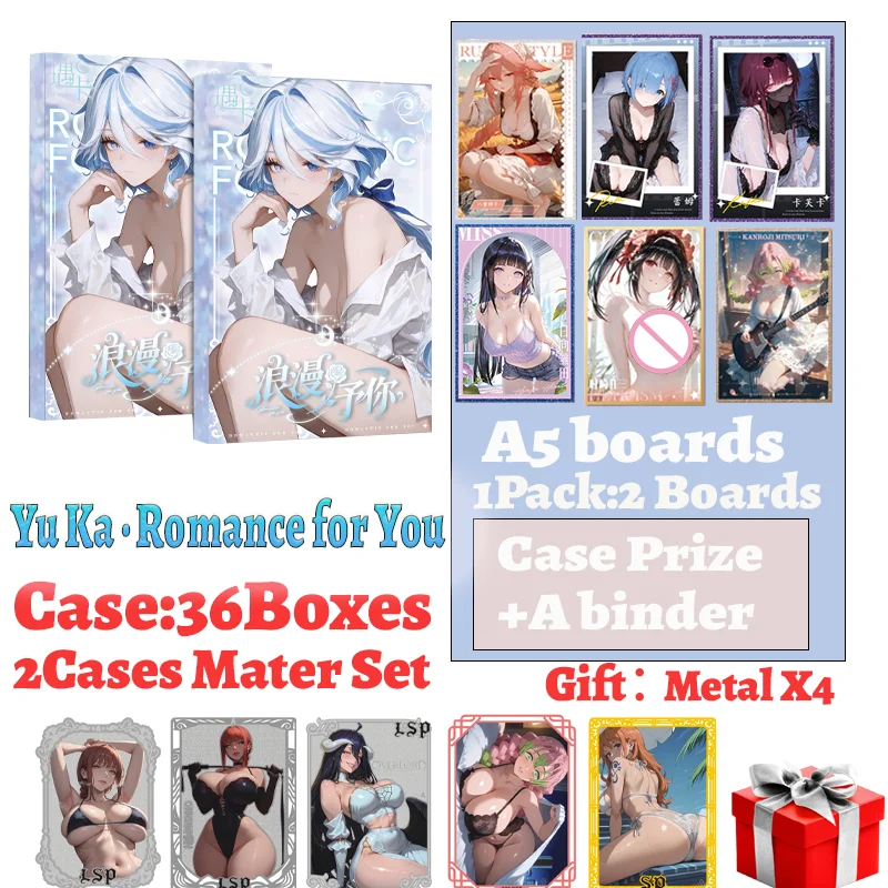 

Latest Yu Ka Romance for You A5 BoardsHobby Spicy Waifu Board Doujin Booster Rem Boa Nami Genshin Furina Rare Card Toy Gifts