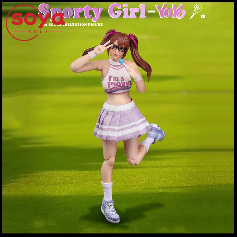 FIGURKA CRAZY FIGURE LT005 Skala 1/12 Sportowa Dziewczyna YoYo Figurka Akcji 15cm Figurka Żołnierki Kolekcjonerska Zabawka
