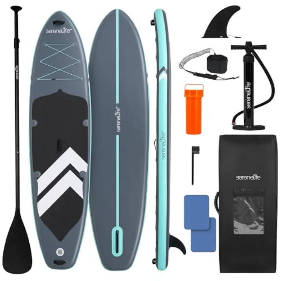 

XL Inflatable Stand Up Paddle Board Extra-Wide Pet Family-Friendly SUP for Adults Pets Non-Slip Deck Lightweight Stable Design