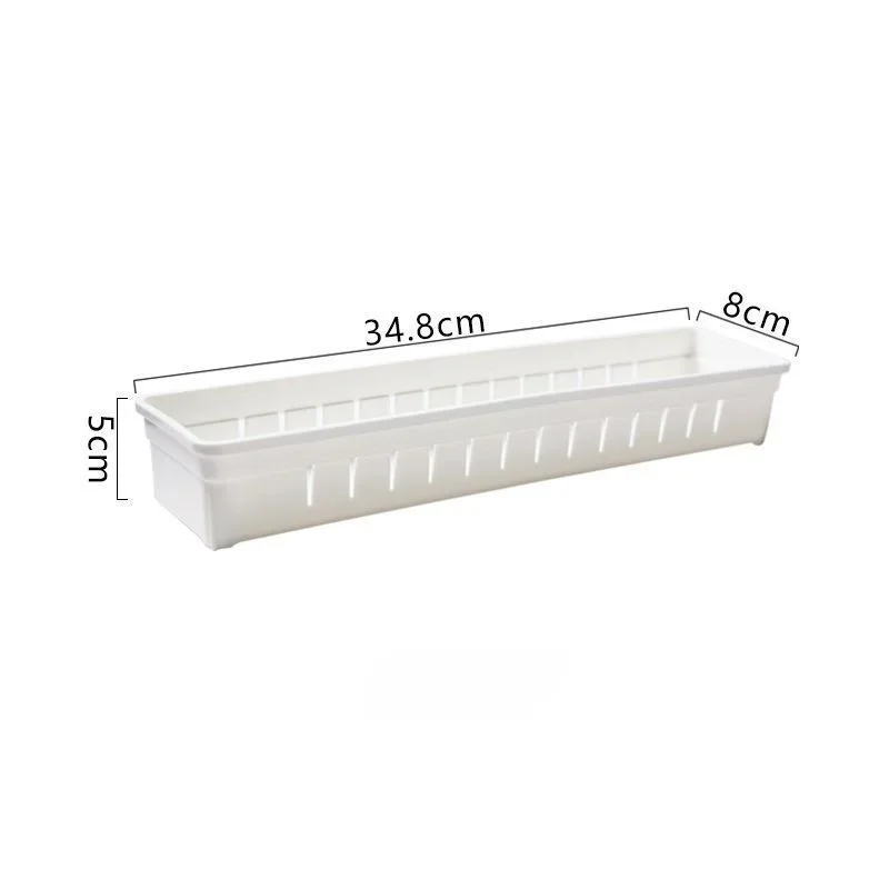 Kitchen Cutlery Storage Boxes Plastic Cutlery Tray Holder with Adjustable Divider for Spoon Fork Knives Kitchen Drawer Organizer