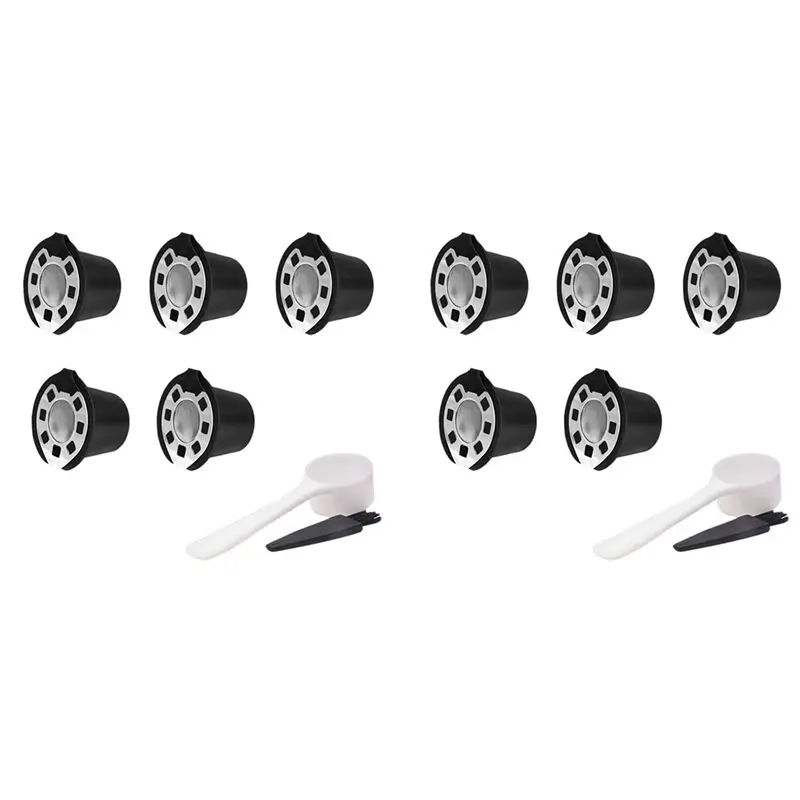 10 pçs filtros de café para nespresso aço inoxidável mech cápsula de café recarregável pod gotejador cesta copo Cafeteira-A68E