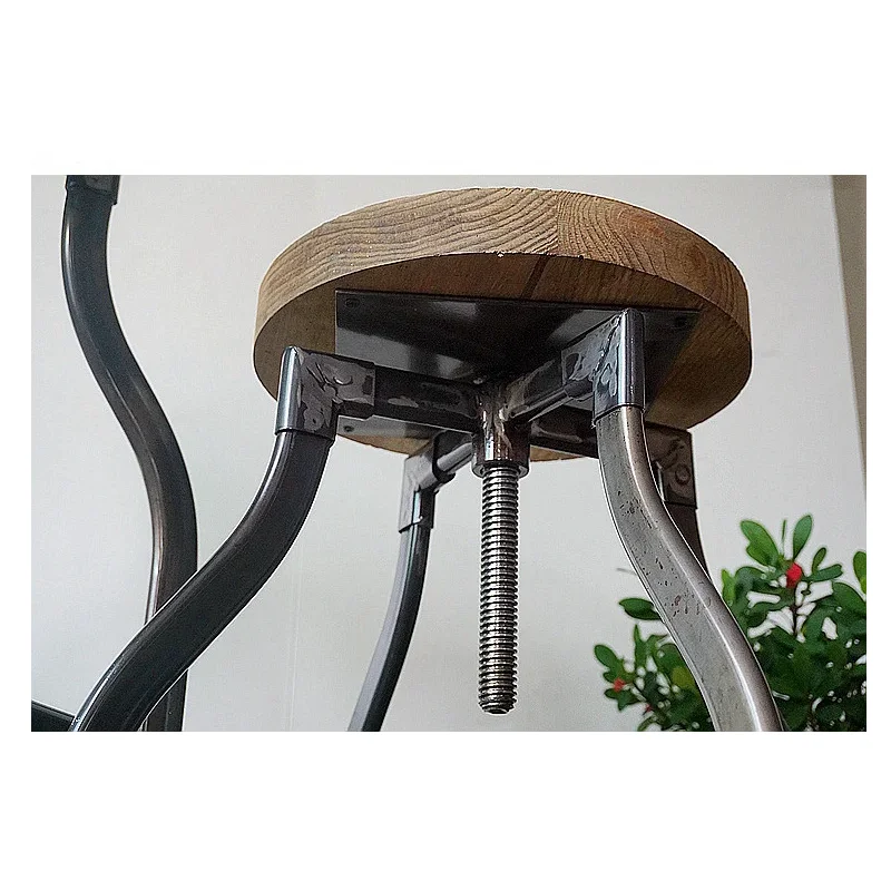 Houten Metalen Rustieke Ronde Schommelstoel