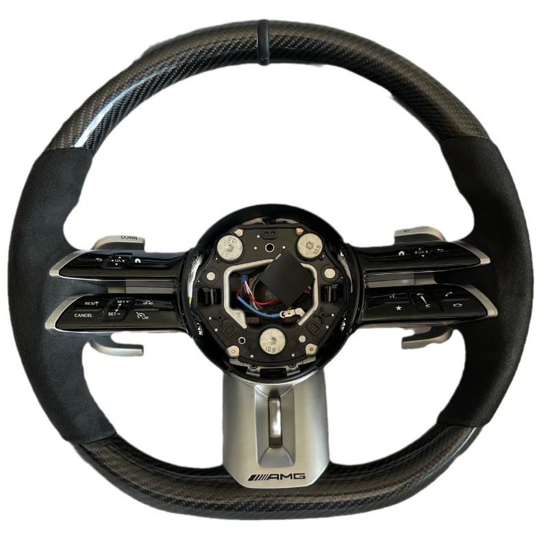 

Suitable for Mercedes-Benz AMG carbon fiber steering wheel e300c200lsk dragonfly button assembly universal old and new