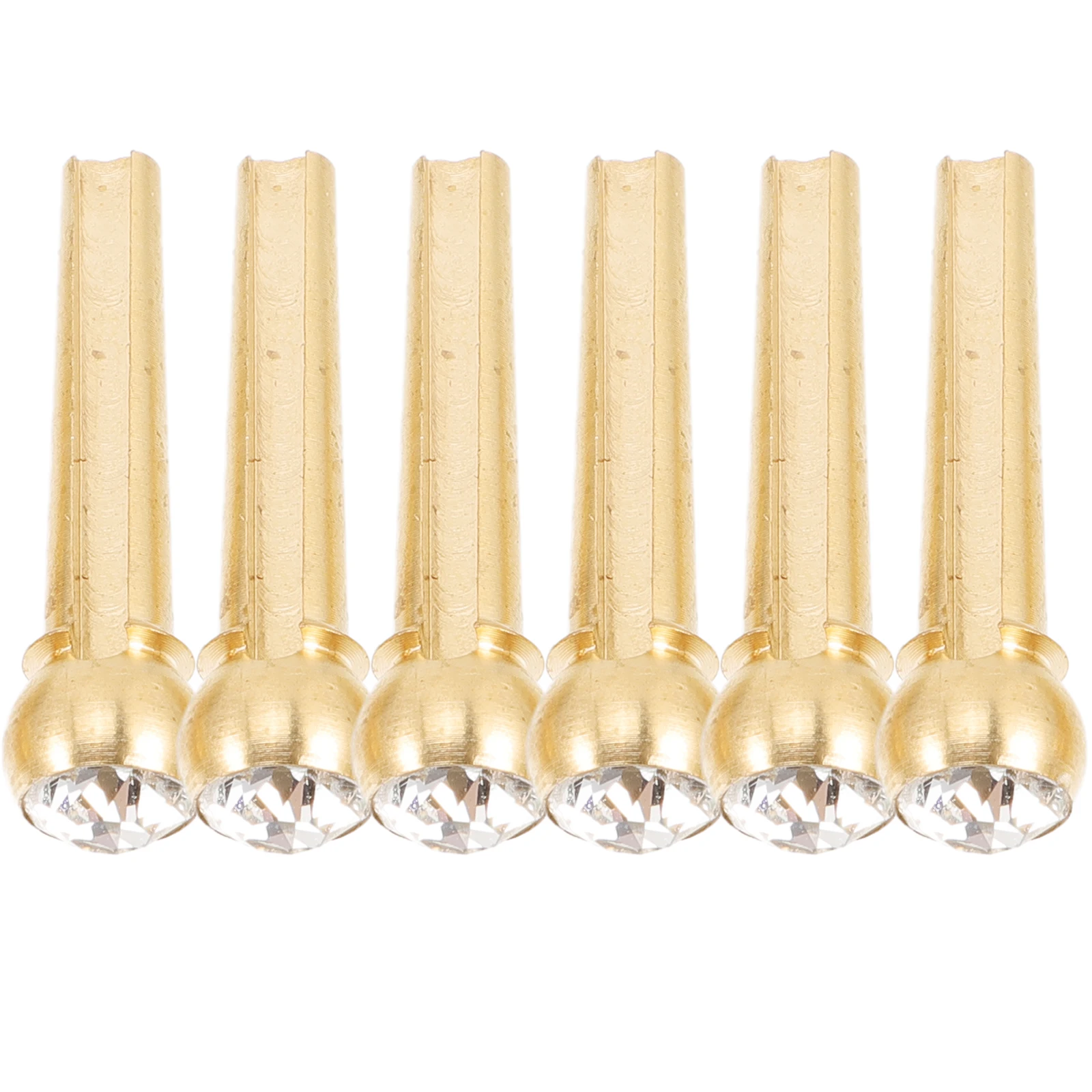 

6 Pcs Fixing Nails Guitar Parts Replacement Accessories Bridge Pin Peg Copper Tuning for Fork