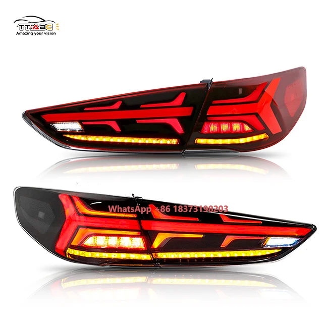 

TT-ABC High Quality LED DRL Dynamic Brake Reverse Turning Rear Light Tail Lamps for Hyundai Sonata 9 2015-2018