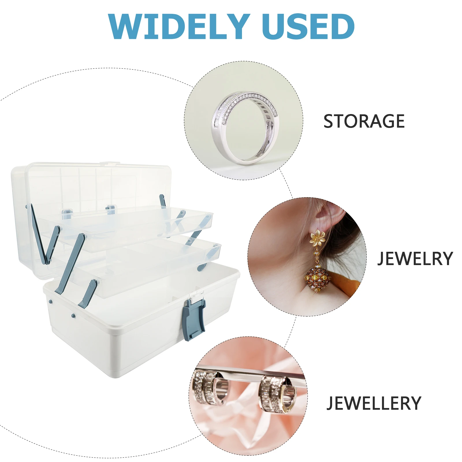 

Hair Accessories ganizer Storage Container Bobby Pins Case Headdress Box Women Travel Desktop Clear Lid Multi Function Hair Clip
