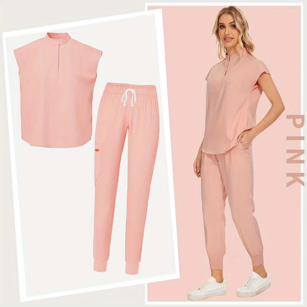 Ensemble de gommages pour femmes, gommages fins, haut extensible, pantalon de jogging avec ceinture de Yoga multi-poches