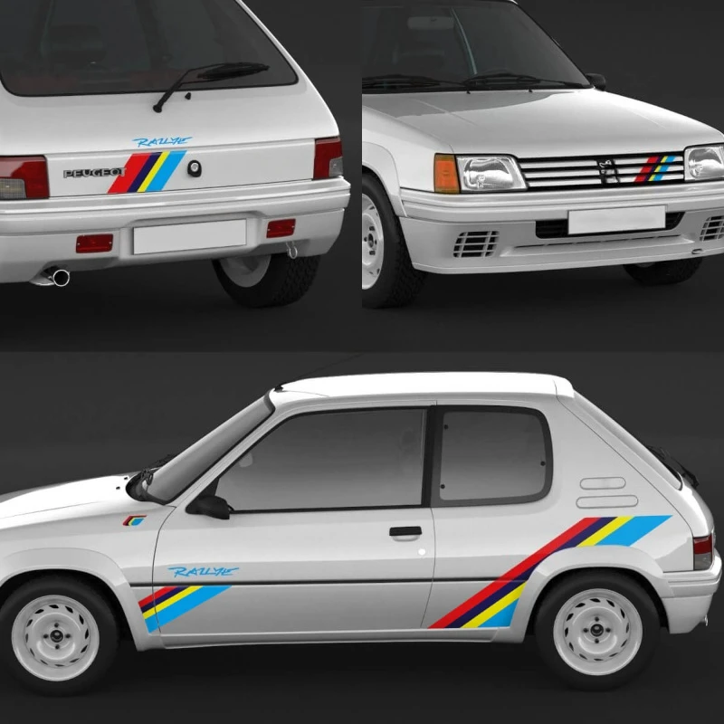 

Car Vinyl Stickers For Peugeot 205 Rallye Stripes customized Design sports decals
