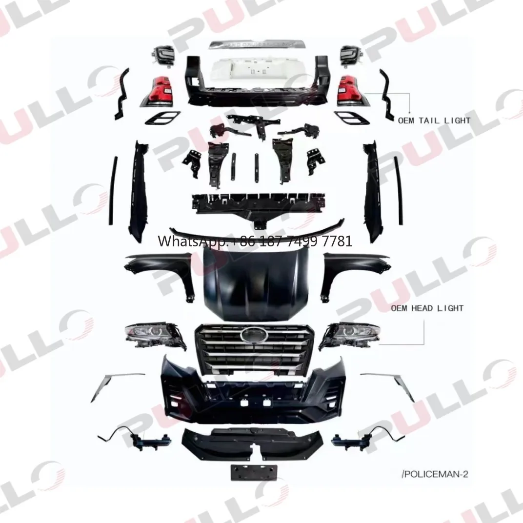 

Car Bumpers for Upgrading Hood Fender Auto Lamps Side Skirt Grille for . 2011-2017 Change to 2022 Police-man