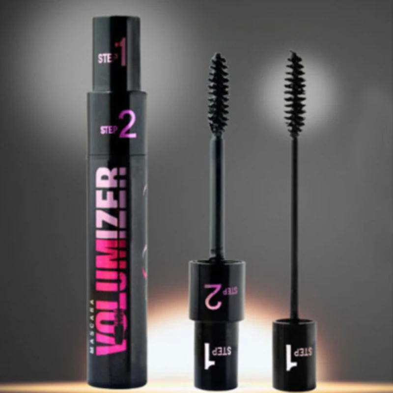 Make-up 2in1 Mascara voor dubbel doel Waterdicht en zweetbestendig Krulborstels Make-up Waterdicht Natuurlijk Sneldrogend