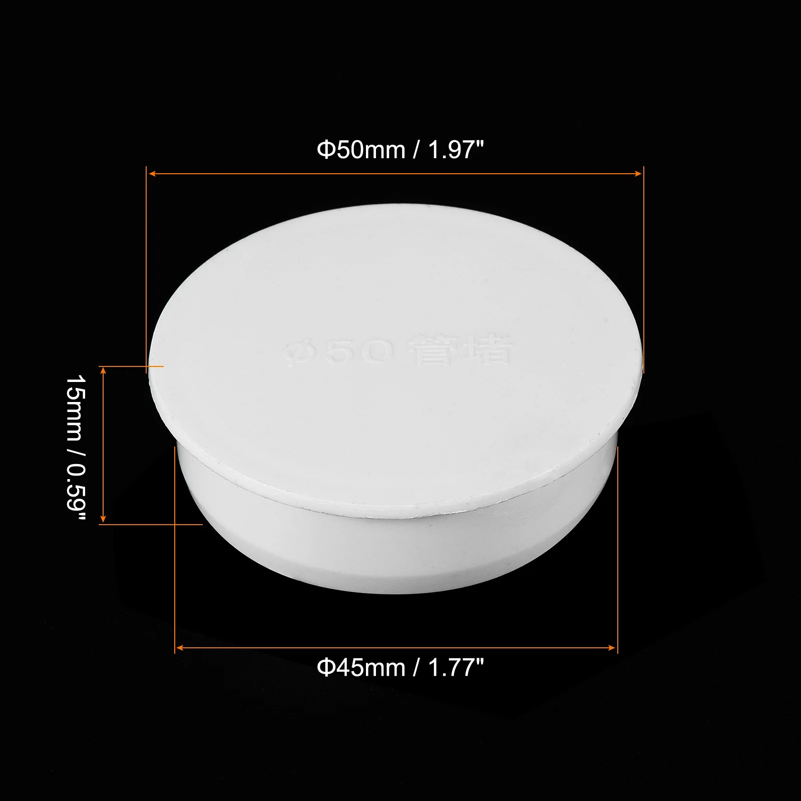 1/2/3Pcs Pipe End Round Cap Covers Pipe Hole Plugs Fencing Post Tubing Insert Decorative Caps Pipe for Pipeline Protection White