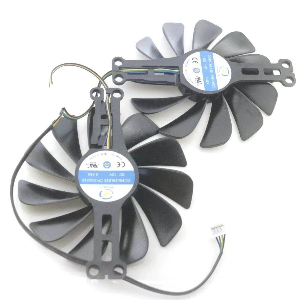 Imagem -05 - Ventilador Vga para Xfx Rx6600 6600xt Velocidadester Placa Gráfica Ventilador de Refrigeração 4pin Cf1010u12s Tyd10010m12lpa 12v 0.45a 95 mm 105 mm