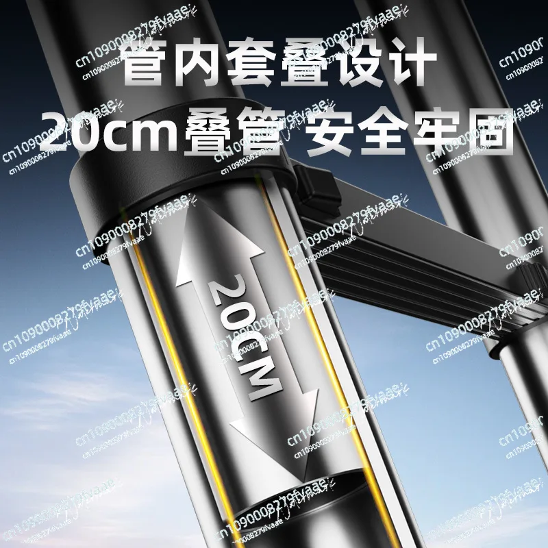 Foldable Ladders Stable telescopic ladder Multi Purpose Industrial Herringbone Straight Ladder step New