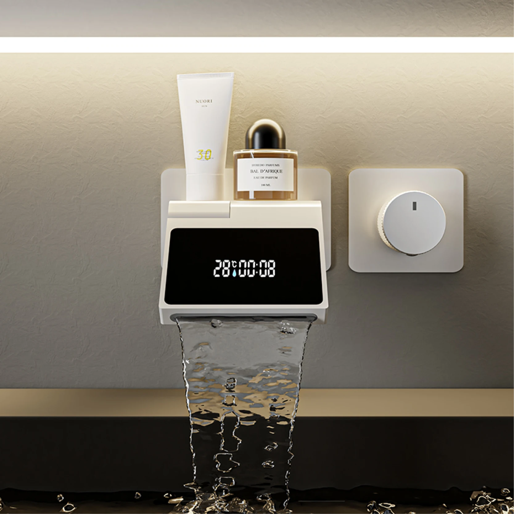 Gun Gray LED Bathroom Faucet 2