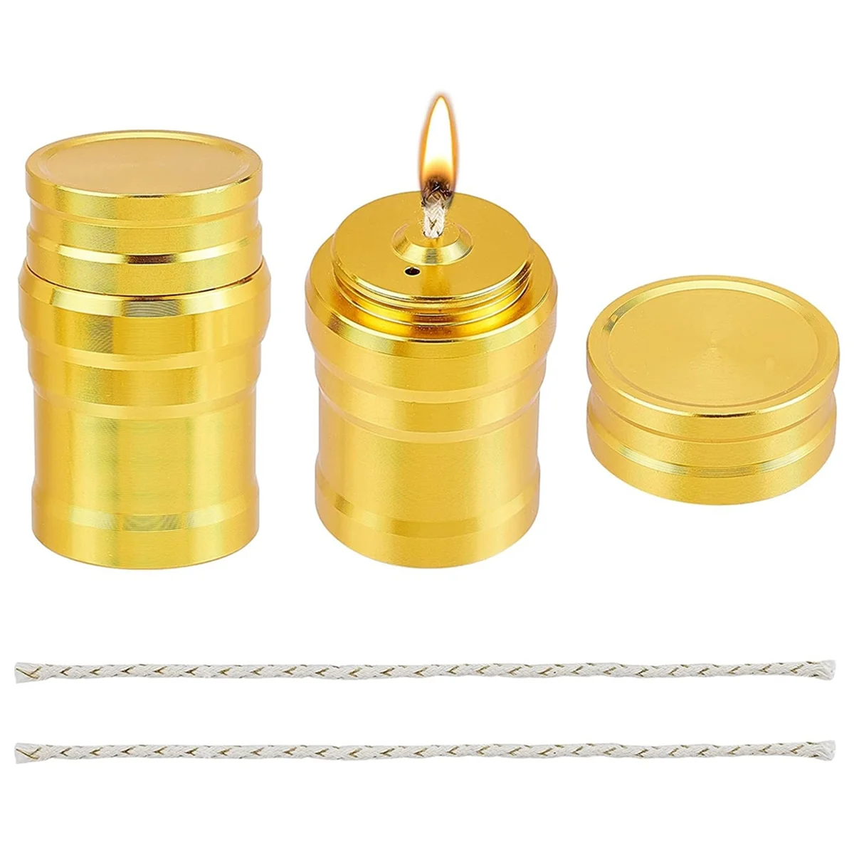 

ABNG 2PCS Portable Metal Mini Alcohol Burner Lamp Metal Alcohol Stove with Cotton Cord for Household Outdoor Camping