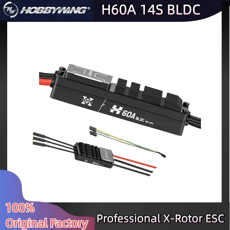 

Hobbywing ESC H60A 14S BLDC Professional Electronic Speed Controller 60A for RC Drone Moter Driver Drone Airplane Accessories