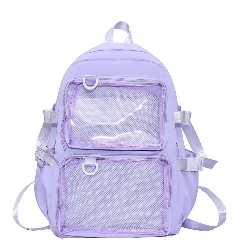 JK Style Transparent Backpack for Women School College Students Anime Cosplay Shoulder Bag