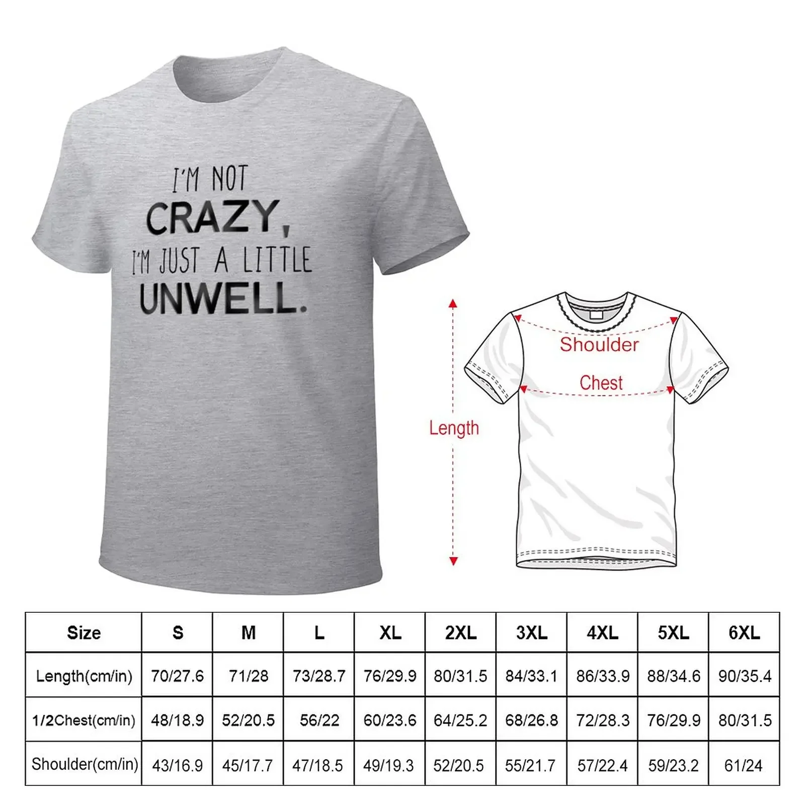 I'm Not Crazy, Just A Little Unwell - Matchbox Twenty Design T-Shirt animal prinfor boys blanks mens champion t shirts