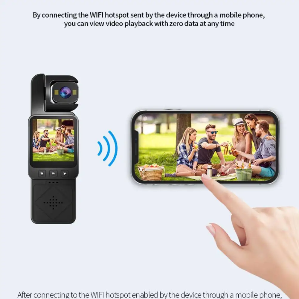 كاميرا عمل صغيرة WIFI IP65 كاميرا عمل مقاومة للماء 1.54 بوصة 1080 HD كاميرا رياضية الصدر يرتديها مسجل فيديو ركوب الدراجات تسجيل فيديو