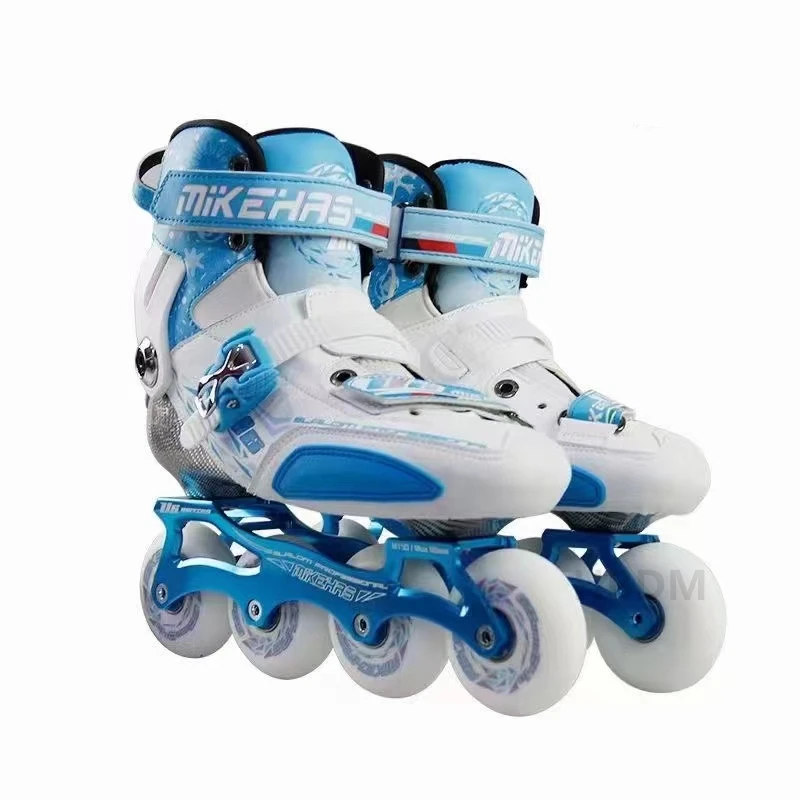 U6 Kinder der Kohlenstoff Faser Inline Skates Jugend Geschwindigkeit Skates Rollschuhe Abbildung Schlittschuhe Blau Rosa Sport Freizeit Größe 27-38