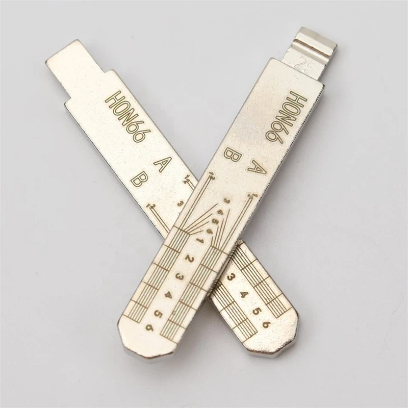 OEM 30Pcs NO.25 HON66 Engraved Line Key Blade Scale Shearing Teeth Uncut Key Blade For Honda