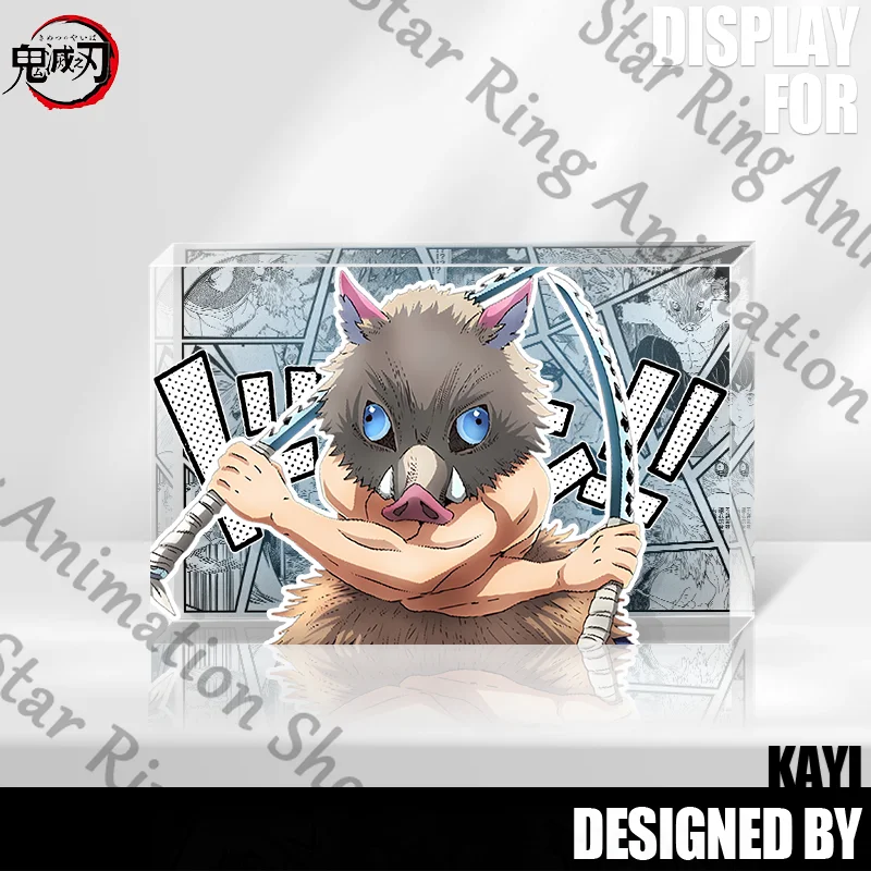 Demon Slayer Kamado Tanjirou Hashibira Inosuke Anime Acrylic Brick Standing Board High Transmittance Cospaly Cartoon Decorate