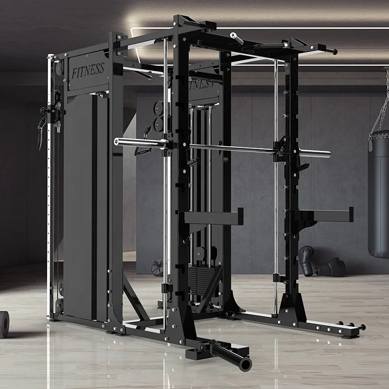 Gym Strength Training Fitness Equipment Smith Machine Cable Crossover Commercial Multi Functional Gym Smith Machine
