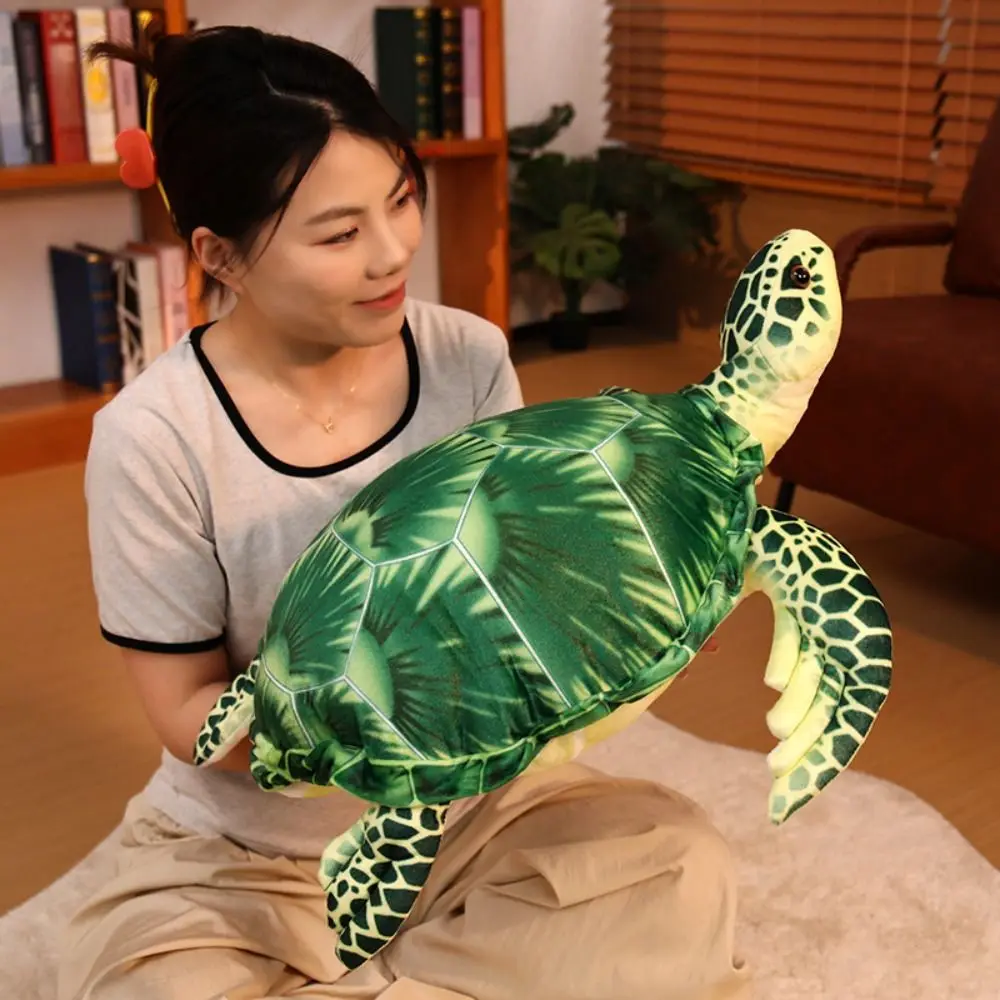 Soft Material Sea Turtle Plush Toy Cute Design 30cm Simulated Turtle Hug Pillow Lying Down Posture Prone Cartoon Animals