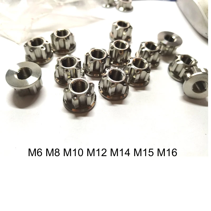 AliExpress M6 M8 M10 M12 M14 M15 M16 Titanium Flange Nuts for Bicycle Motorcycle Car Rear Axle Nut A450 HONDA CRF 2012R