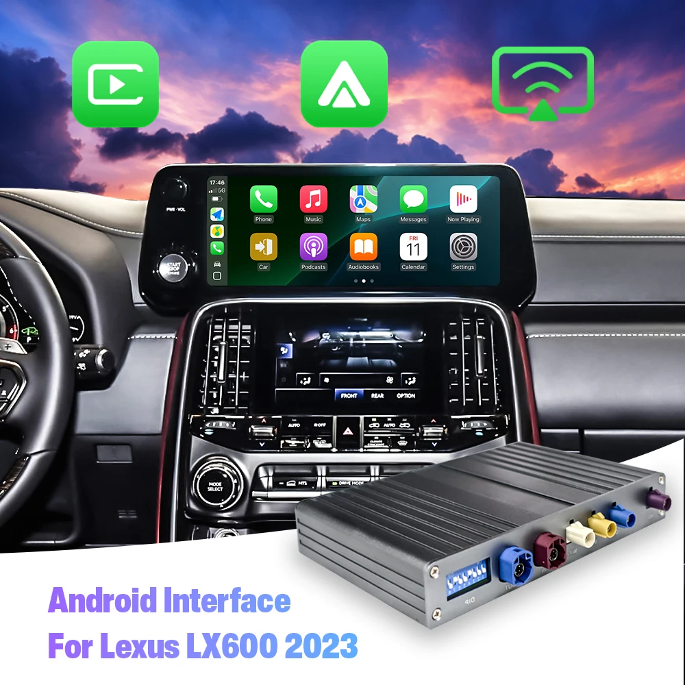 NewFor Lexus LX600 2023 Android Interface Module with Wireless Android Auto & CarPlay Qualcomm Binarytek