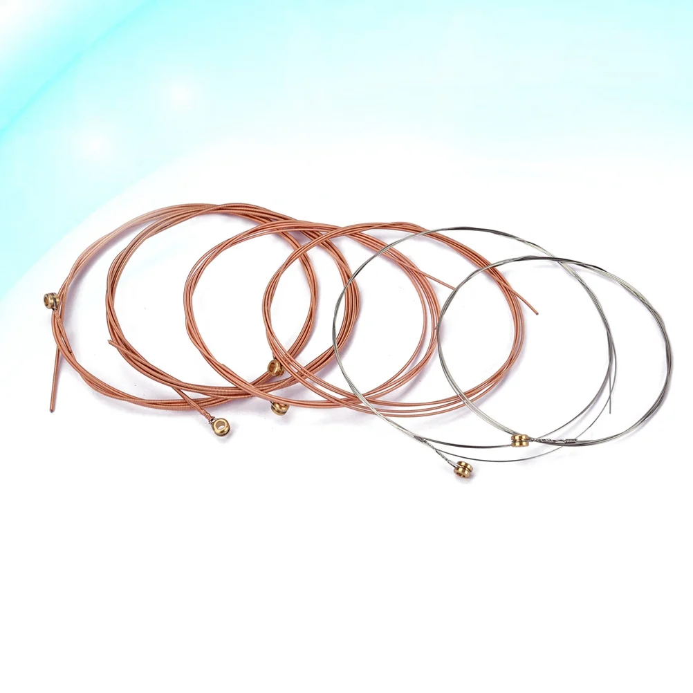 

6Pcs Acoustic Guitar Strings Extra Light Gauge 0.28-1. Premium Nickel Set for Beginner Blues Jazz Practice Guitar Strings