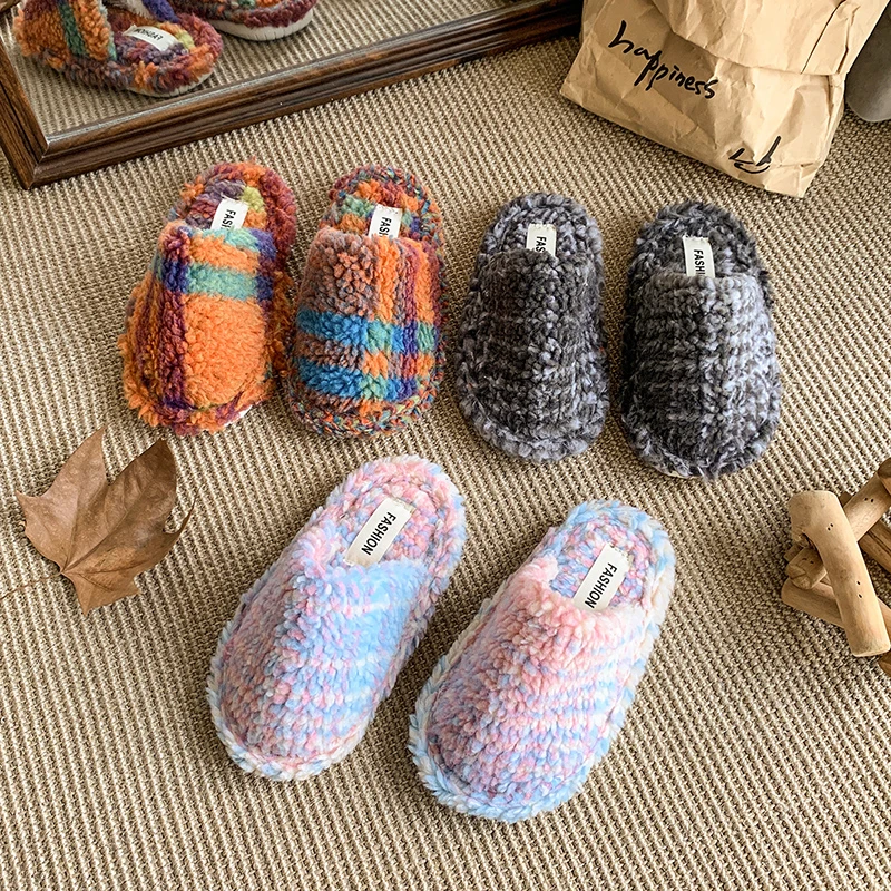 

2025 Winter New Children Casual Shoes for Girls Boys Fashion Korean Style Soft Bottom Anti-slippery Versatile Cotton Slippers