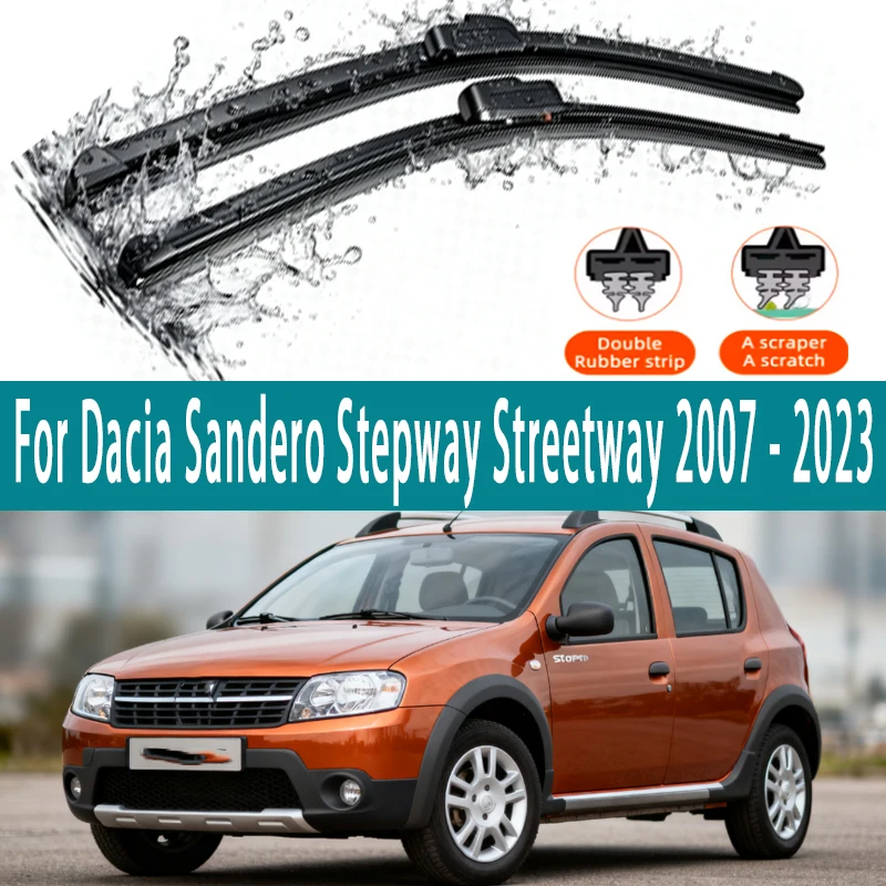 

LHD Front Windshield Wiper Blades For Dacia Sandero Stepway Streetway 2007 - 2023 Accessories 2008 2012 2013 2016 2018 2020