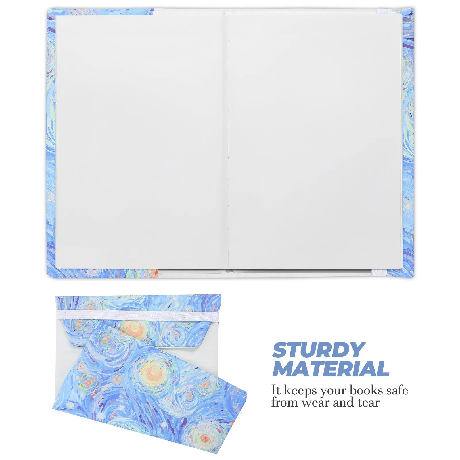 Premium Handmade Fabric Book Sleeve Cover A4 Size Journal Notebook Planner Travel School Diary Composition Book Protector view 5