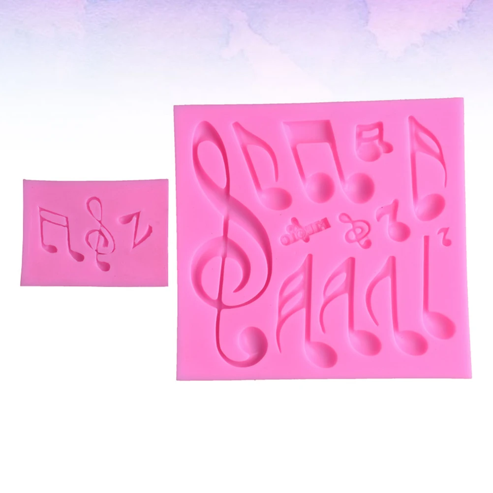 

2 Pcs Note Cake Mold Decorating Silicon Musical Chocolate Creative Notes Mould Fondant