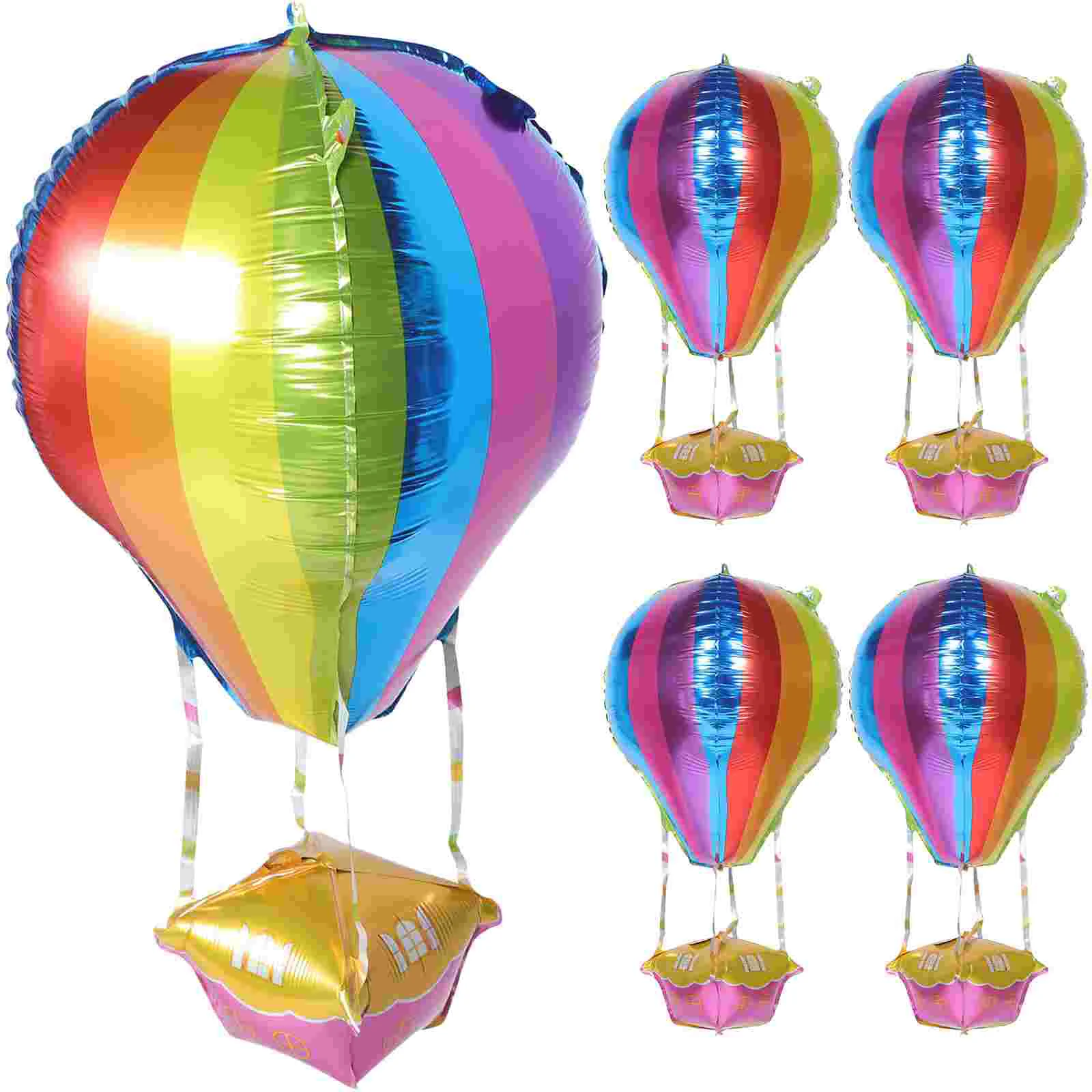 

5 Pcs Vibrant Color Balloons Hot Wedding Party Birthday Supplies Decorative Aluminum Film