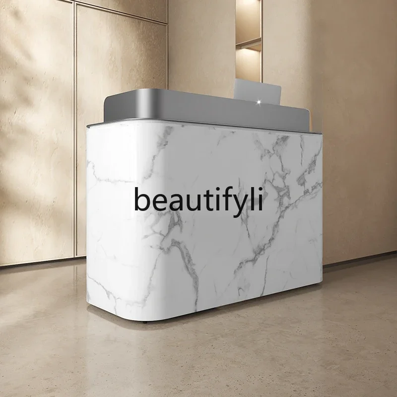 Beauty salon checkout page Bar counter Modern simple clothing store Reception desk