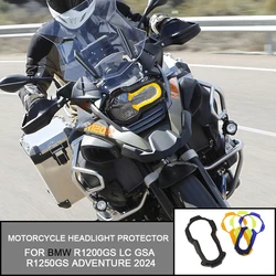 Motorcycle Headlight Protector For BMW R1200GS LC GSA R1250GS R 1200GS 1250GS ADV Adventure 2024 With 3 Fluorescent Covers