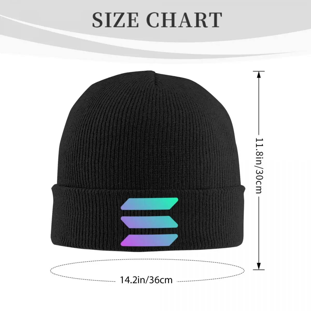 Solana Cryptocurrency - Solana SOL Warm Knitted Cap Hip Hop Bonnet Hat Autumn Winter Outdoor Beanies Hats for Men Women Adult