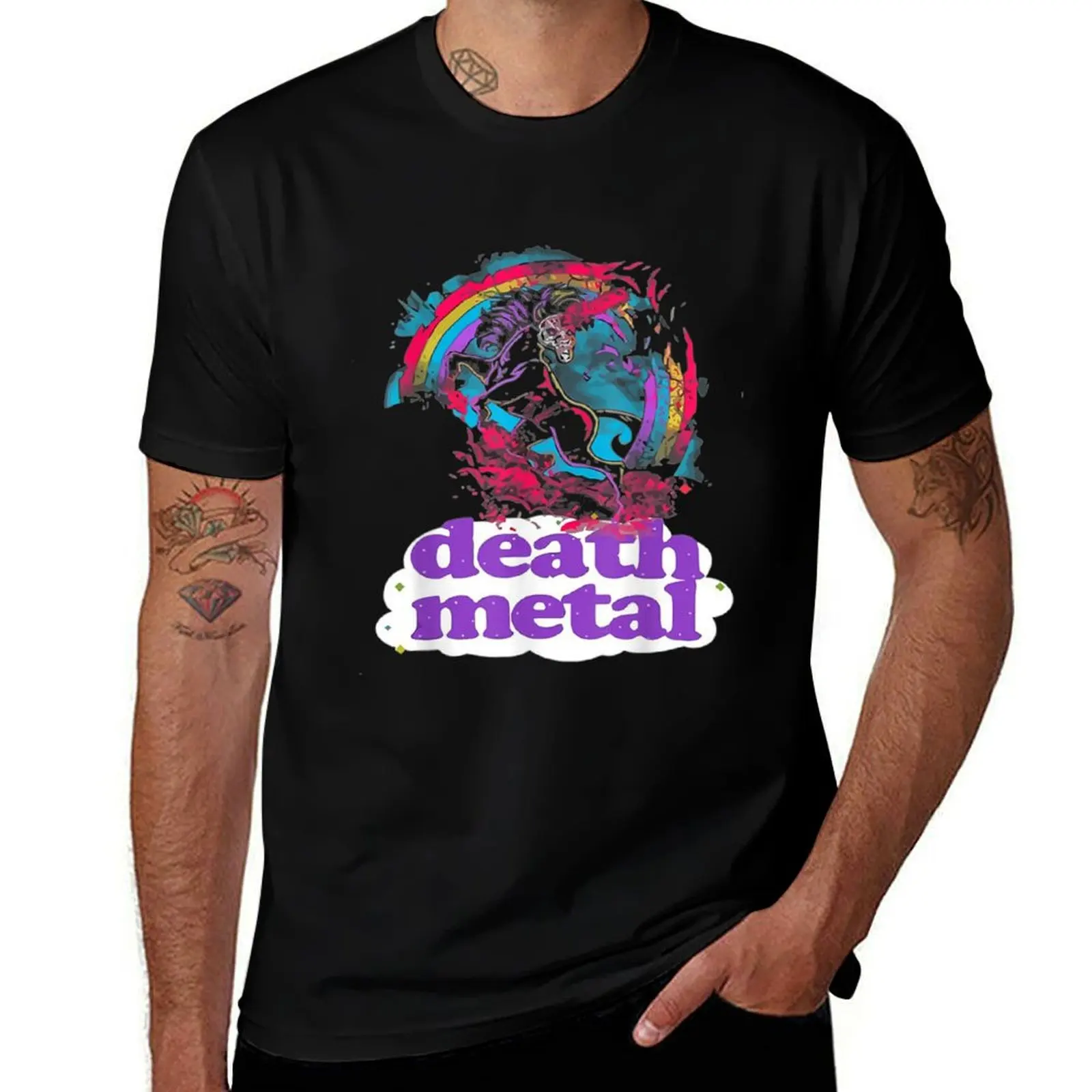 

Death Metal Unicorn T-Shirt t shirts for man slim fit t shirts for man cotton T-Shirt