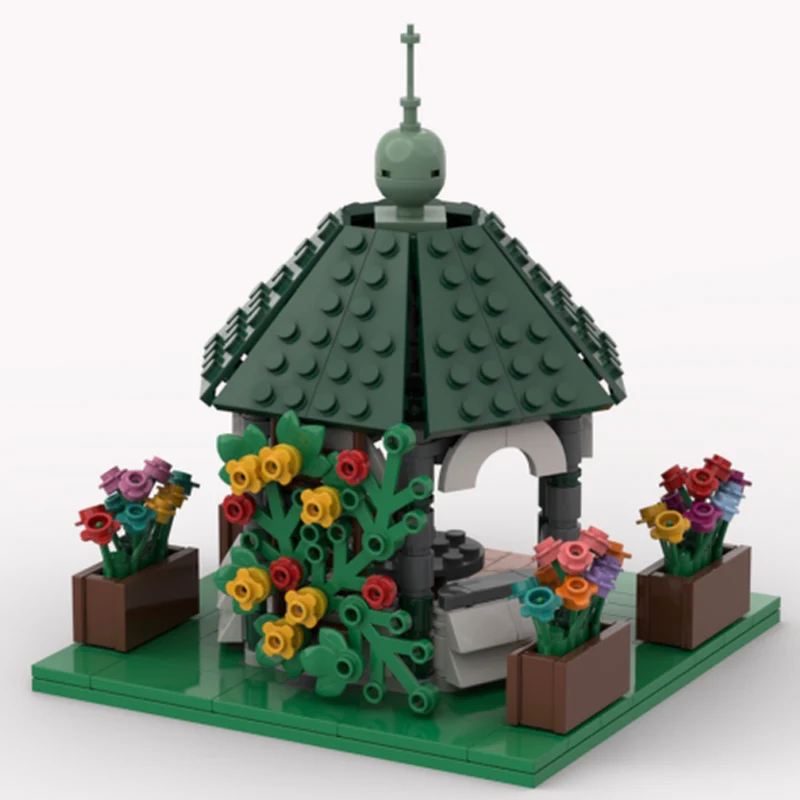 City Street View Modello MOC Mattoni da costruzione Architettura pavilione Tecnologia modulare Regali di festa per bambini Assemblare giocattoli vestito