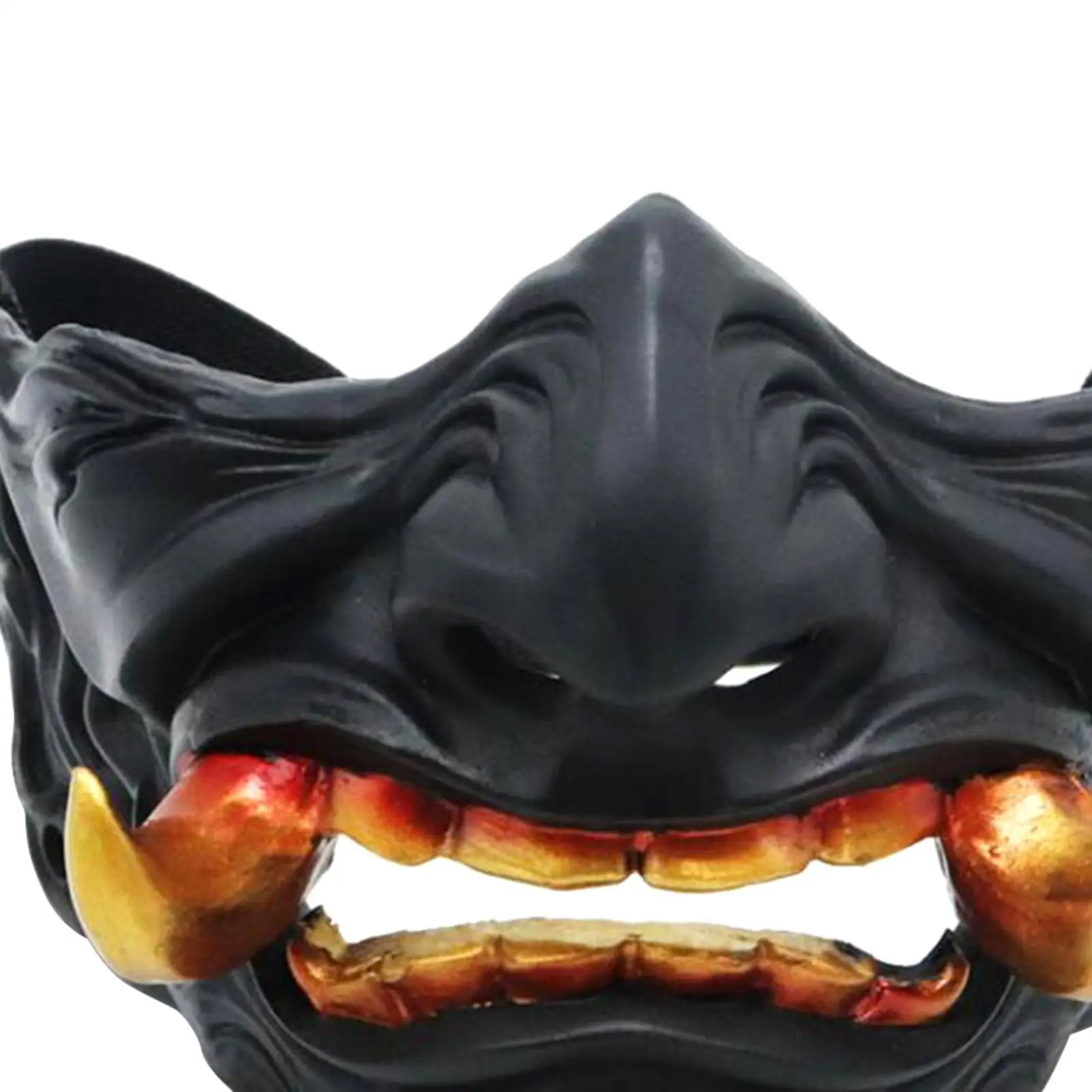 Maschera da Samurai maschera spaventosa puntelli accessorio per Costume Unisex per adulti vestire regali maschera per smorfia maschera per mezza faccia maschera giapponese Cosplay