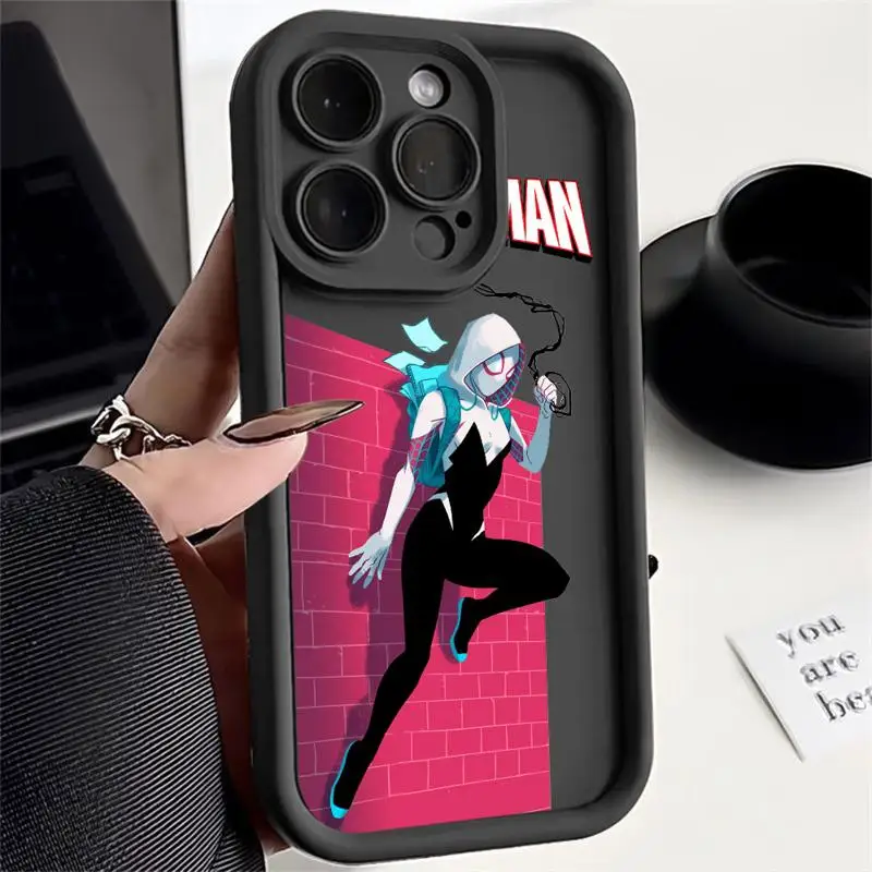 phone case for Apple iPhone 16 15 pro max 13 12 11plus 14 16promax 11 tpu fundas waterproof casos Marvel Spider-man Gwen Stacy