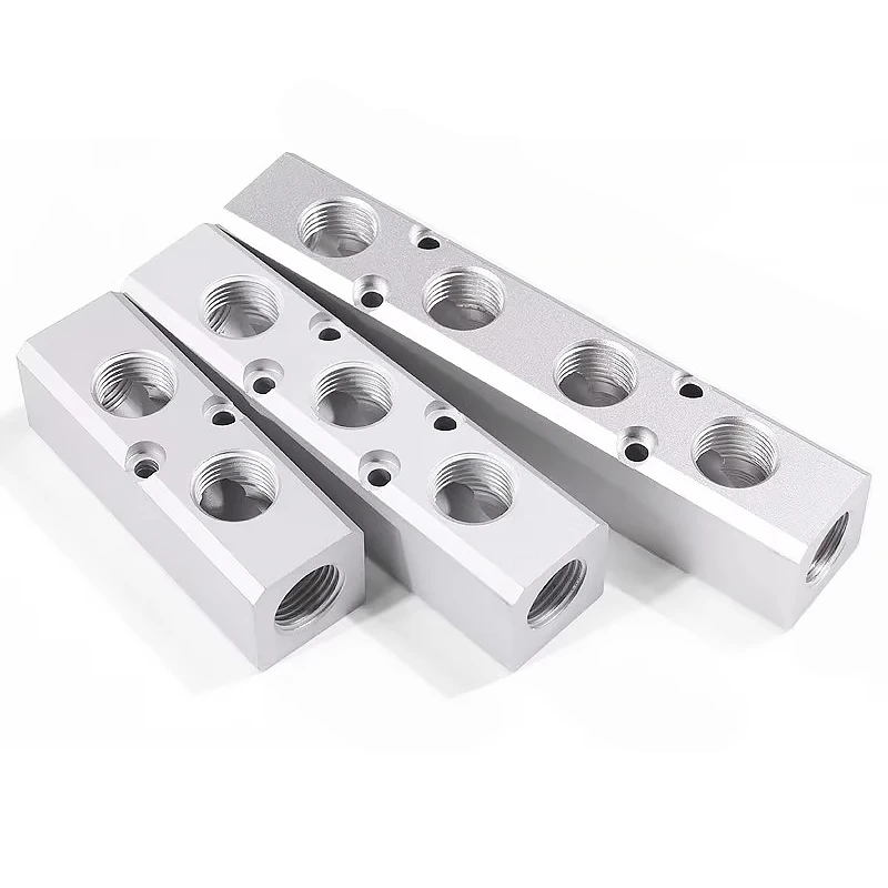 Aluminum Exhaust Splitter High Flow Gas Divider Block 1/2 Air Distributor 1/4 Multi Tube Gas Separation Exhaust Multi Pipe Base