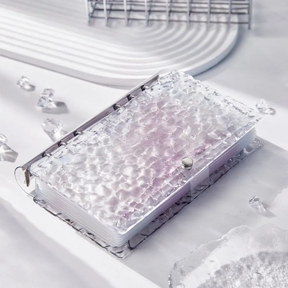 Korean Style Acrylic Water Ripples Money Saving Book Transparent Waterproof Money Saving Challenge Large Capacity Reusable